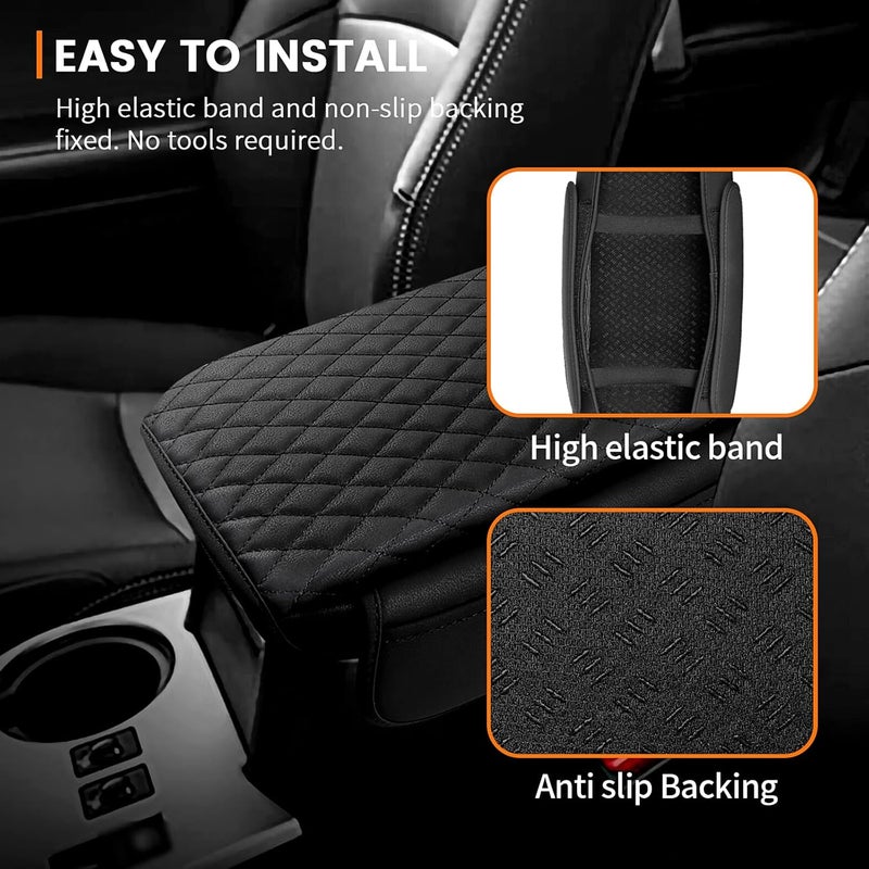 Rilsen Custom Fit for Center Console Cover Toyota 4Runner 2010-2022 2023 2024 Armrest Cover Center Console Pad Interior Accessories Car Armrest Seat Box Cover Protector with Pockets Storage Bag - Image 5